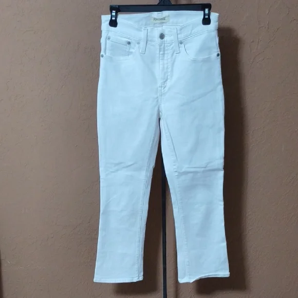 Madewell Women's White Cali Demi-Boot Jeans Size 26 - Picture 1 of 6